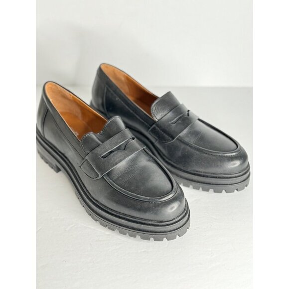 Miz Mooz Legend Black Leather Platform Loafer EU 40 US 9.5 Worn only once - Picture 3 of 6